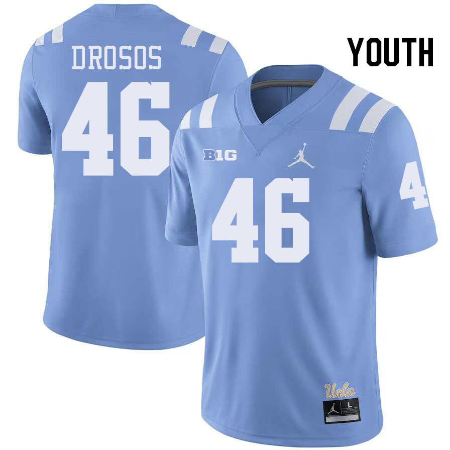 Youth #46 Travis Drosos UCLA Bruins College Football Jerseys Stitched-Power Blue